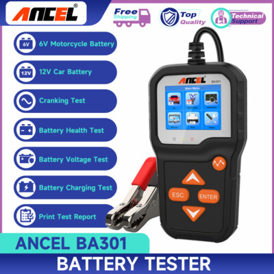  2026 Ancel BA301 12V&6V Batterietester PKW KFZ Diagnosegerät mit Druckfunktion