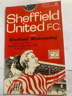 SHEFFIELD UNITED V SHEFFIELD WEDNESDAY 1967/68 DIV 1 PROGRAMME