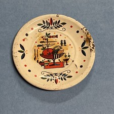 Vintage Doll Child Toy Dinner Tin Serving Plate