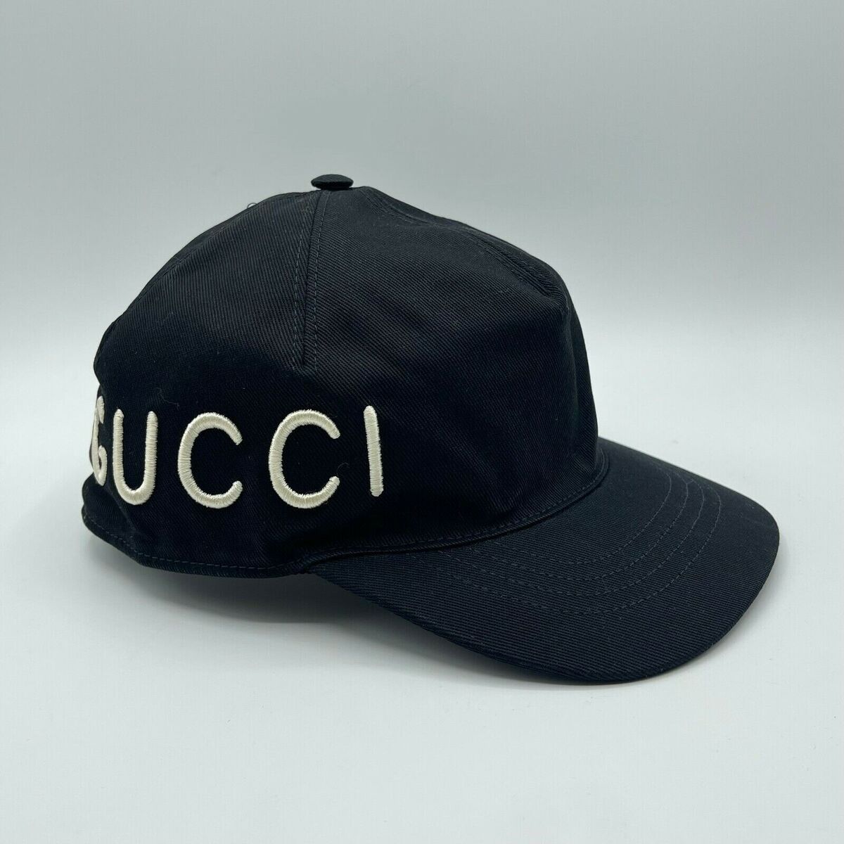 Gucci Unisex Black Canvas Baseball Hat with Gucci Unisex Black Canvas Baseball Hat with