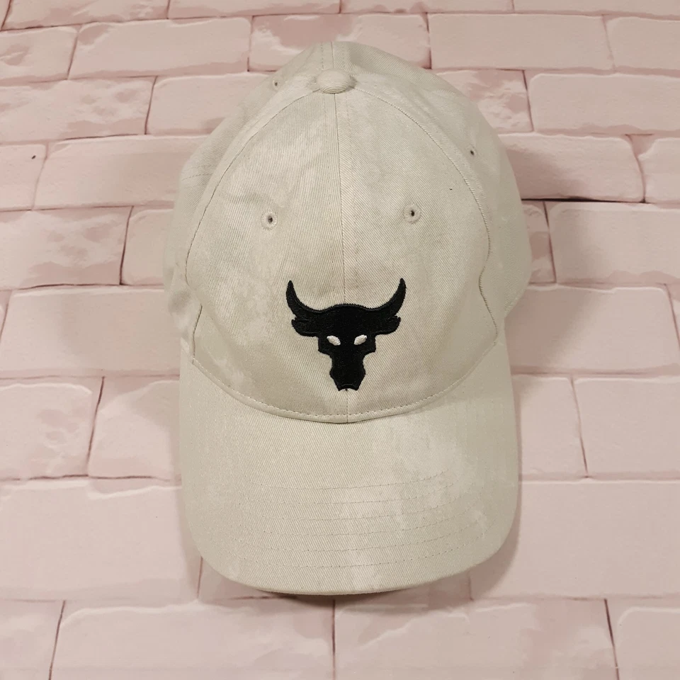 Under Armour UA The Rock Camo Hat Cap Strap Back Beige Free Fit Mens Adjustable - Image 2 of 4