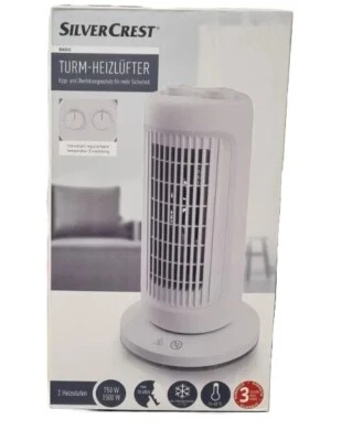 SILVERCREST® Turm-Heizlüfter Heizgerät Heizung »STHL 1500 A1« weiß