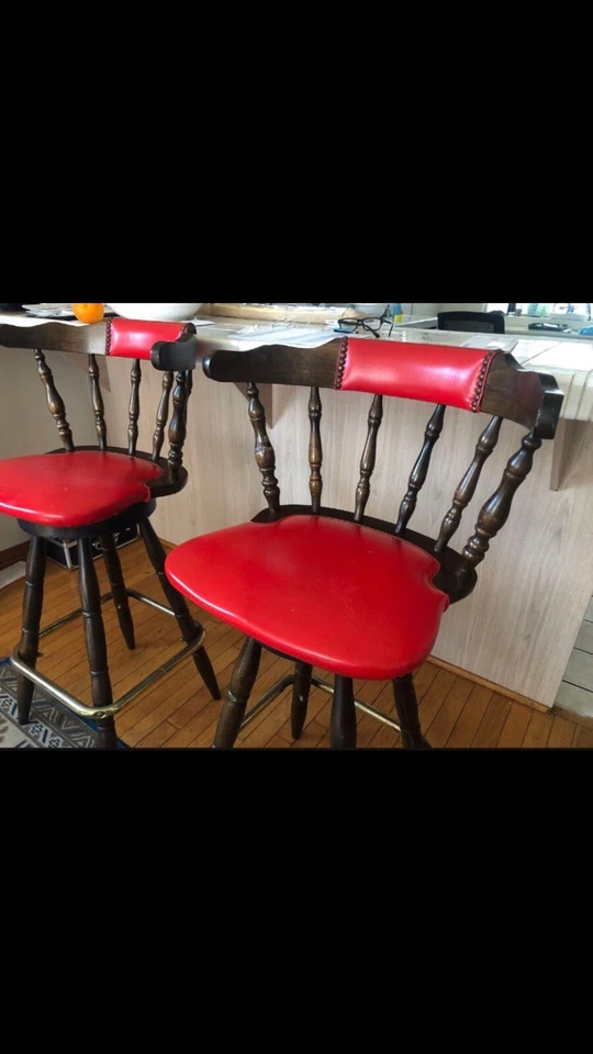 Taburete de bar antiguo Hollywood Regency Art Deco Foto 3 de 4