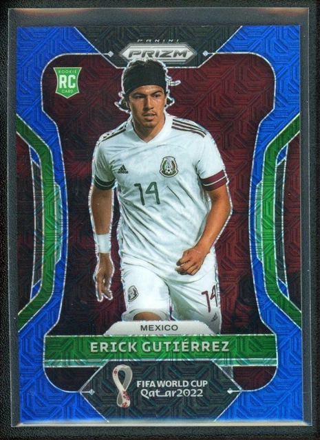 2022 ERICK GUTIERREZ 43/75 PANINI PRIZM FIFA WORLD CUP QATAR 2022 MOJO BLUE RC