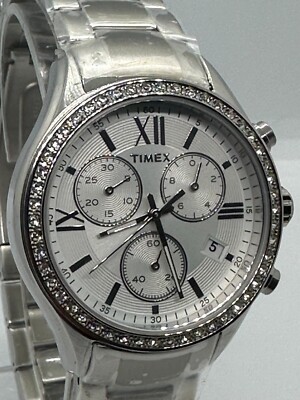Timex Watch Women Bracelet Silver Chronograph TW2P66800 1Y