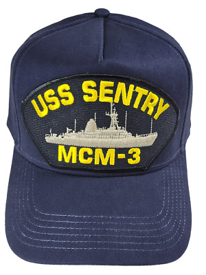USS SENTRY MCM-3 SHIP HAT - NAVY BLUE - Veteran Owned Business