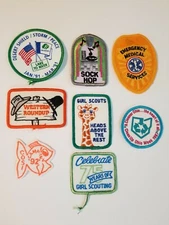 Vintage Girls Scout Patches From The 80's And 90's, Lot Of 8