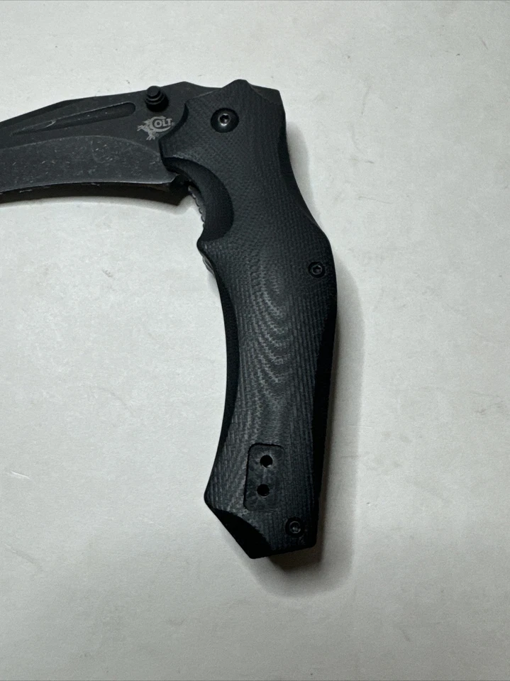 Cuchillo de bloqueo táctico negro COLT #CT639 Foto 4 de 4