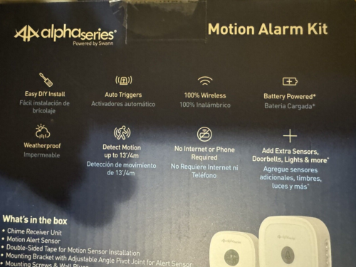 Swann Alpha Series Motion Movement Sensor Alarm Kit SWALPH-ALARMK2-GL NEW+Bonus - Picture 5 of 11