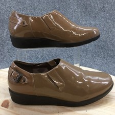 Cole Haan Air Loafer Womens 8B Brown Round Toe Slip On Casual Patent Leather