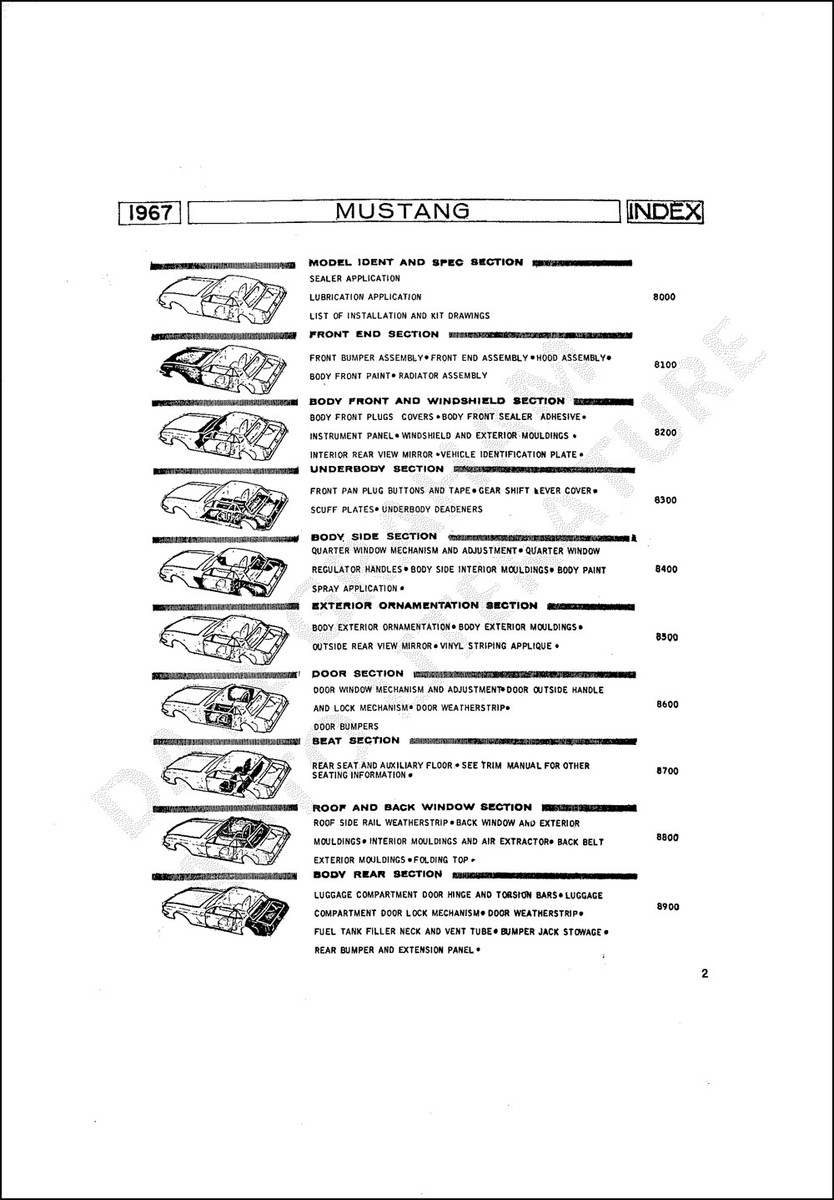 1967 Ford Mustang Assembly Manual set of 5 Books in 1 Volume | eBay