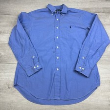 Ralph Lauren Shirt Mens 16 34/35 Blue Long Sleeve Button Up Classic Fit