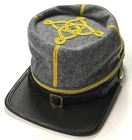 CIVIL WAR CONFEDERATE CSA CAPTAIN INFANTRY OFFICER KEPI FORAGE CAP-2XLARGE