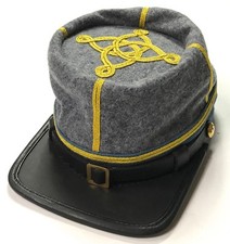 CIVIL WAR CONFEDERATE CSA CAPTAIN INFANTRY OFFICER KEPI FORAGE CAP-LARGE