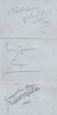 JUST WILLIAM (JOHN CLARK 1947) SIGNED AUTOGRAMME