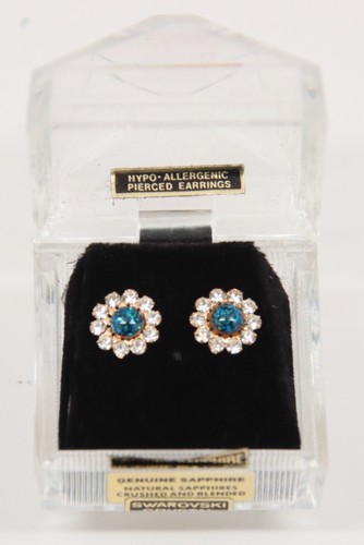 Genuine Sapphire / Swarovski Crystal 