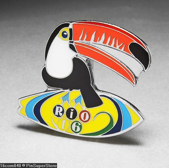 OLYMPIC PINS BADGE 2016 RIO DE JANEIRO BRAZIL TOUCAN BIRD ...