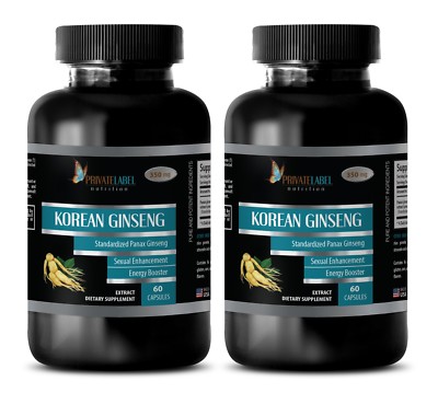 Panax Ginseng Extract - GINSENG 350mg - Superior Antioxidant - 2 Bottles