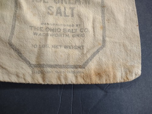 Vintage Chippewa Ice Cream Salt Bag - Wadsworth, Ohio 10lb Cloth - Picture 4 of 8