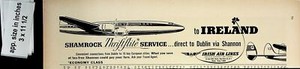 1958 Shamrock Thriftflite Service Irish Air Lines Vintage Print ad 7447