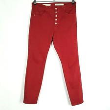 Pilcro and Letterpress Sz 31 High Rise Skinny Jeggings Button Fly Anthro Pants