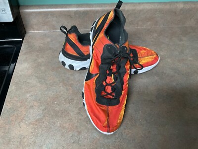 Nike Men's REACT ELEMENT BQ9241-001 Orange Sneakers Size 15 (CON75)