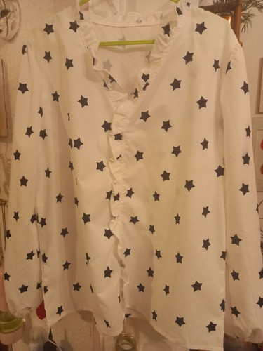 Achat Tunique - Pull grande taille noir avec volant (A923) en gros