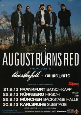 August Burns Red - Restore,  2013 | Konzertplakat | Poster