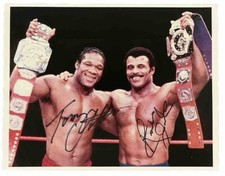 Rocky Johnson, Tony Atlas Autographed Dual Signed 8x10 Wrestling Photo WWF WWE