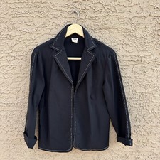 Vintage 90s Black Stretch Jacket Size 12 By Cache