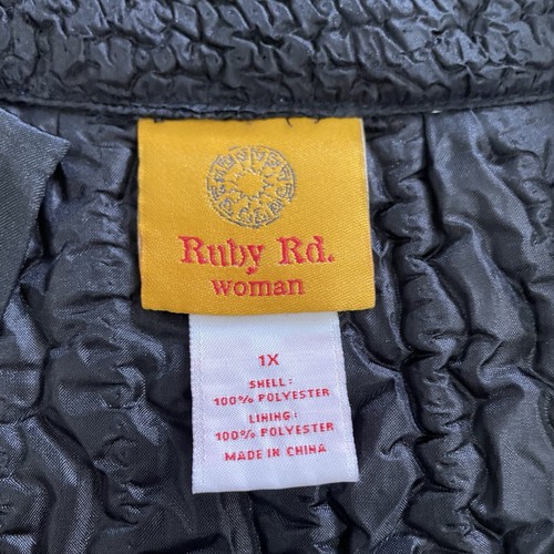 Ruby Rd Art To Wear Silky Quilted Jacket Size 1X - Picture 6 of 8