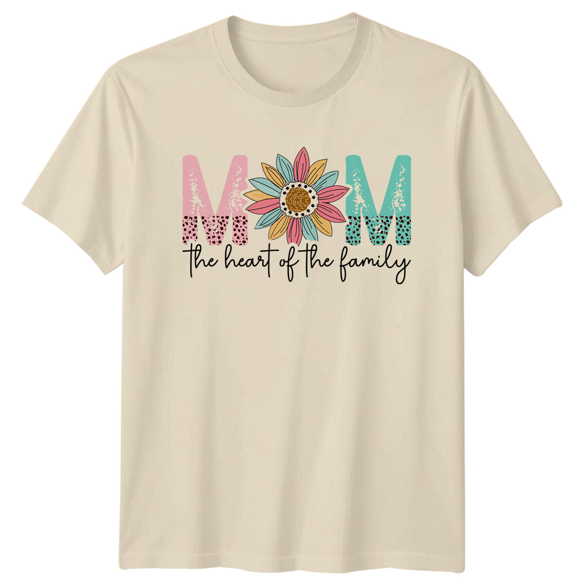Camiseta Floral Mamá El Corazón de la Familia Día de la Madre Regalo
