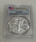 2016 W Burnished Silver Eagle PCGS SP 70 ~ First Strike 30th Anniv Lettered Edge