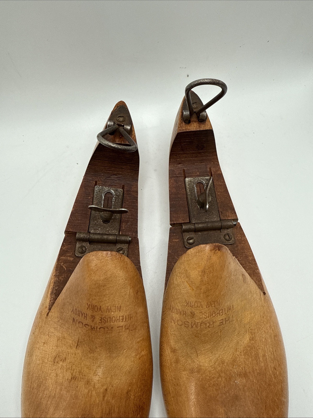 Vintage Wooden Hinged Shoe Trees hangers D B MACKAY  size Unknown