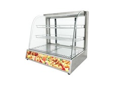 500W 110V Commercial 3-Tier Countertop Food Warmer with Glass Door 3D Heating