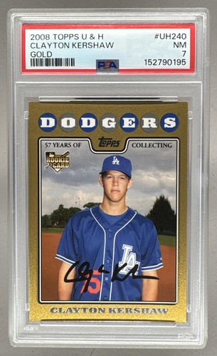 CLAYTON KERSHAW 2008 Topps Update & Highlights GOLD #'d /2008 RC PSA 7