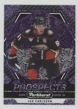 2023-24 Upper Deck Parkhurst Prominent Prospects Purple 58/99 Leo Carlsson 1jw0
