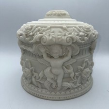 Cremation Urn for Human /Pet ashes, Stunning Floral And Cherubs Carved.