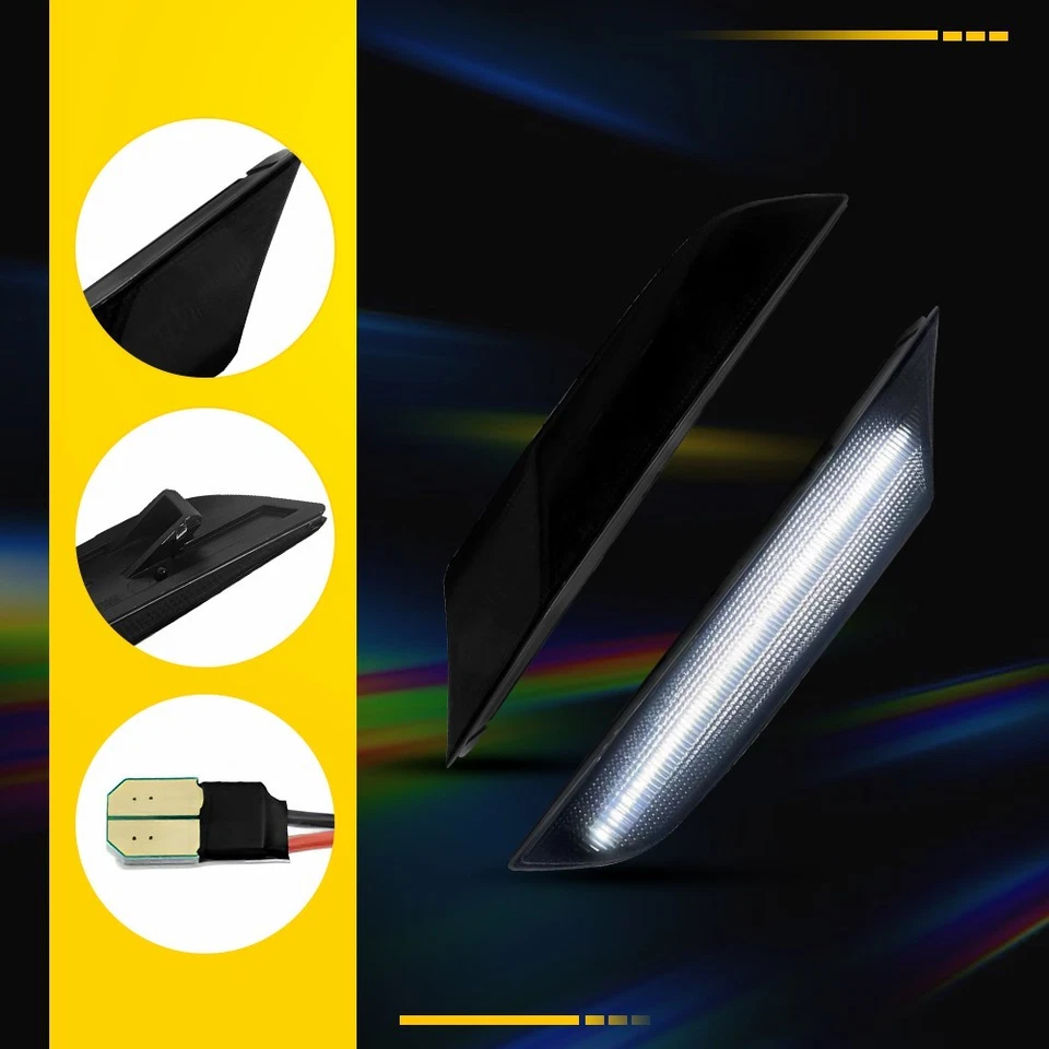 Front Bumper Side Marker Light For 2003-2007 Infiniti G35 Sedan Base Smoked Lens - Image 4 of 4