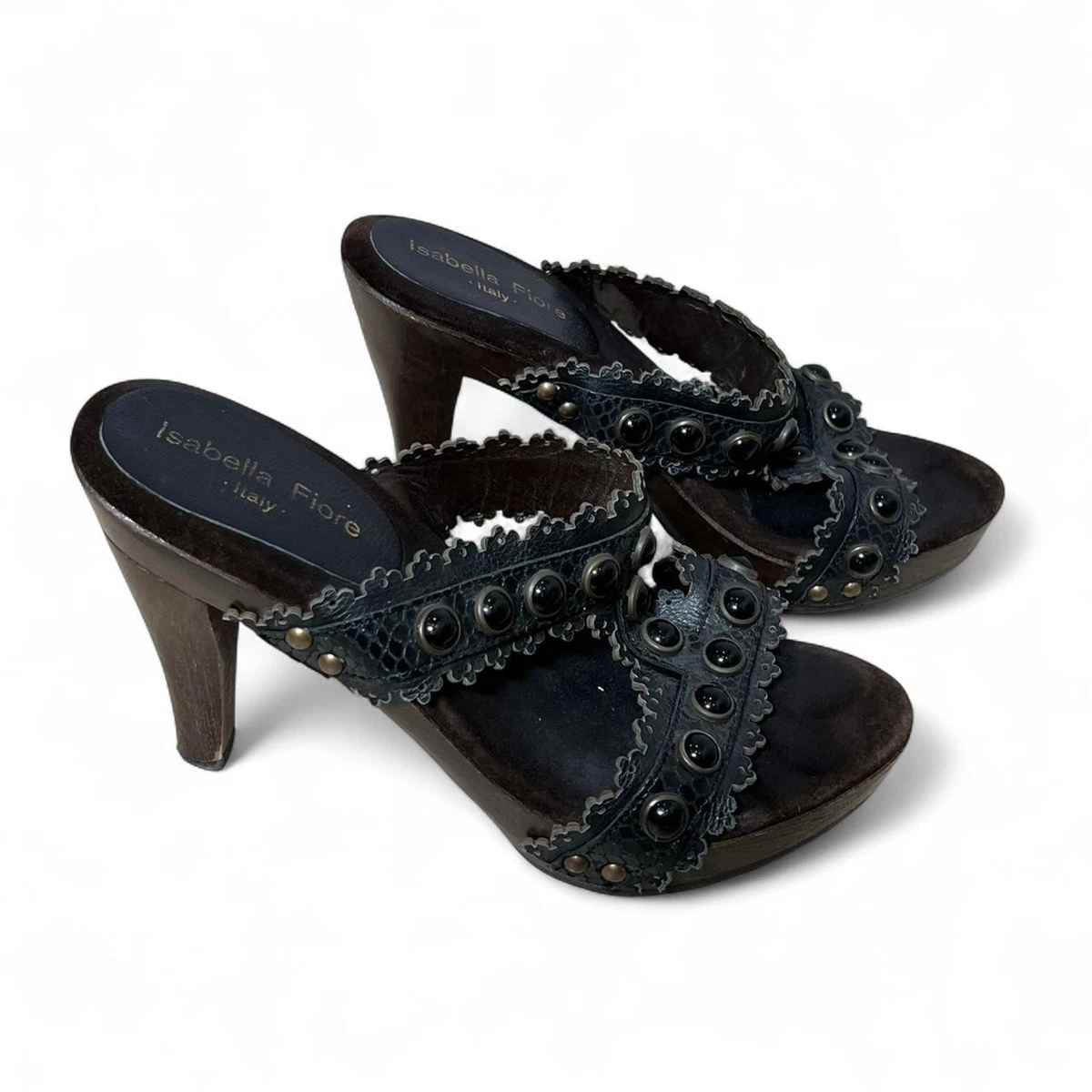 Escarpins Femme Isabella Fiore En Cuir Serpent - Pointure 7 US, Fabriqués En Italie, Occasion