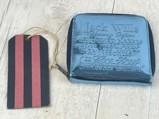 Jack Wills blue metallic Thornby Wallet - new with tags