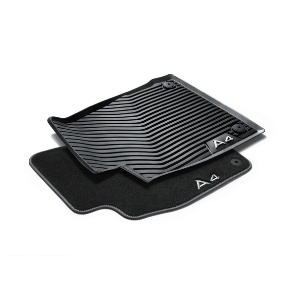 Original Audi A4 8W B9 Gummimatten Fussmatten Gummi 2-Teilig / 8W1061501 041-image