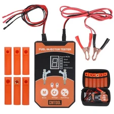 Universal Fuel Injector Tester Cleaner DIY Cleaning Tool with 6 Adapters 5V/12V