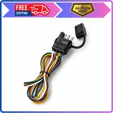 4-Way Flat Trailer Wiring Harness 25 Inch 16AWG 4 Pin Connector for Boat RV