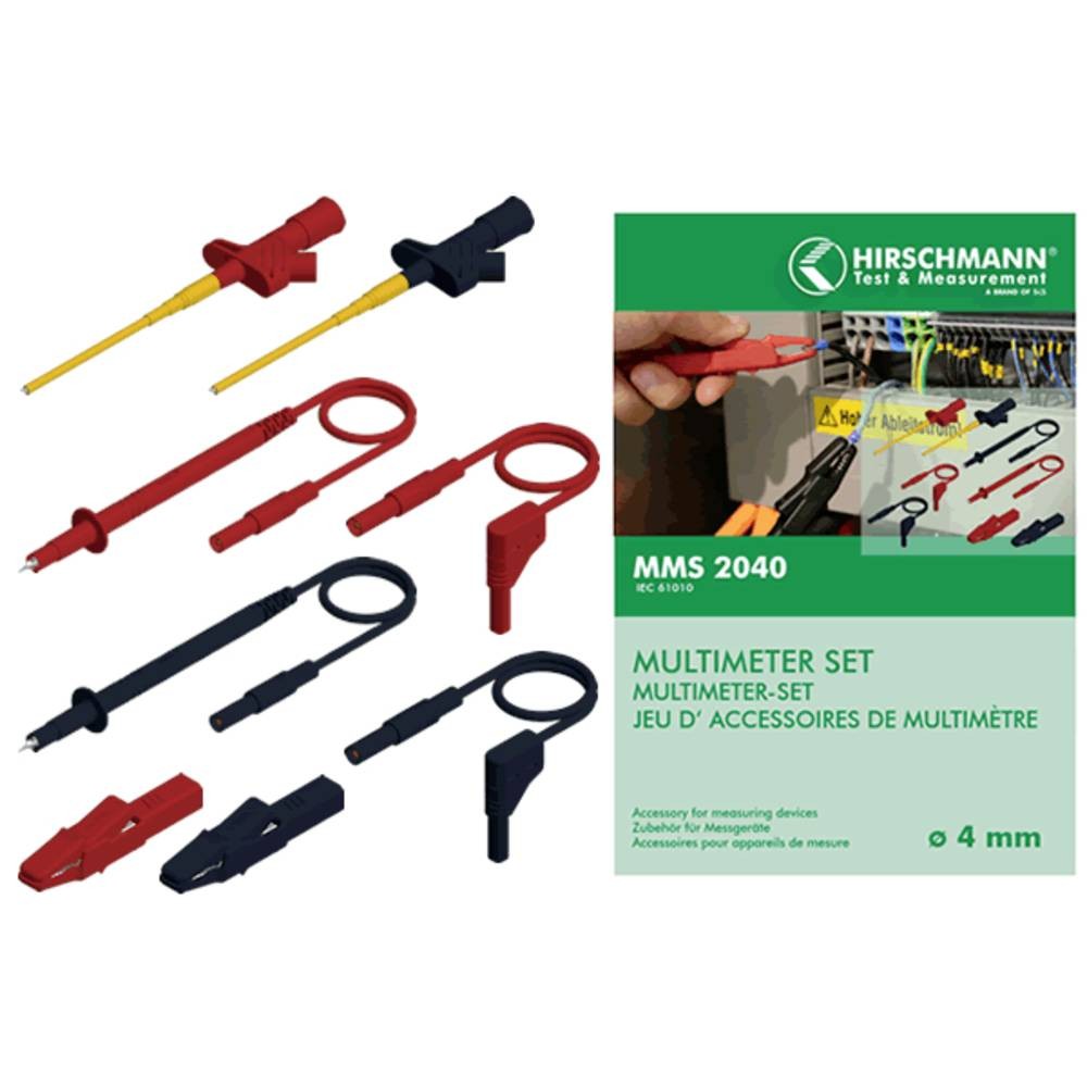 Cordons de mesure MMS 2040 CAT III en silicone rouge et noir pour multimètre