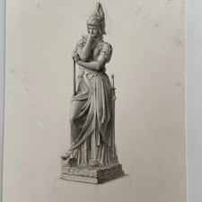 Antique Armed Science” Engraving After John Bell Allegorical Neoclassical Figure