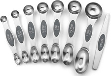 Stainless Steel Magnetic Measuring Spoons Set with Strong N45 Magnets, Heavy Dut