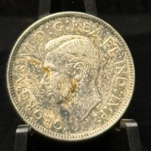 1938 Canada Twenty Five Cent 25C Silver Coin