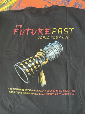 2024 Iron Maiden Future Past World Tour Medium Shirt Argentina