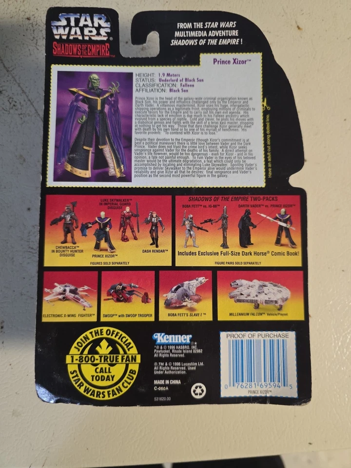 Star Wars Sombras del Imperio Príncipe Xizor con Escudos Energy Blade ~ 1996 Foto 2 de 2